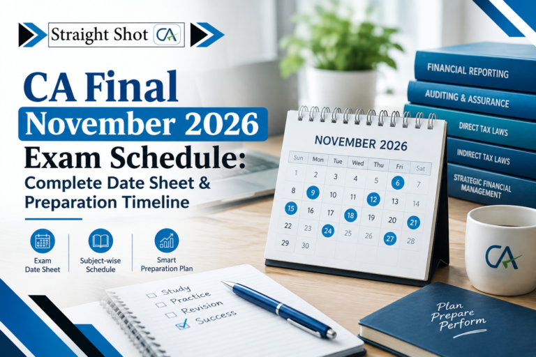 CA Final November 2026 Exam Schedule